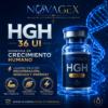 Infografía de HGH 36 UI de NovaGex: mecanismo de acción y aplicaciones en investigación — imagen 2 de 8