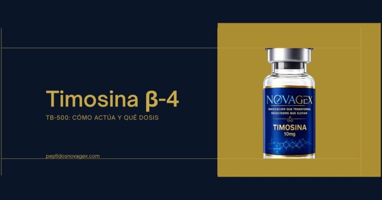 Vial de Timosina beta-4 (TB-500) liofilizado 10 mg de NovaGex